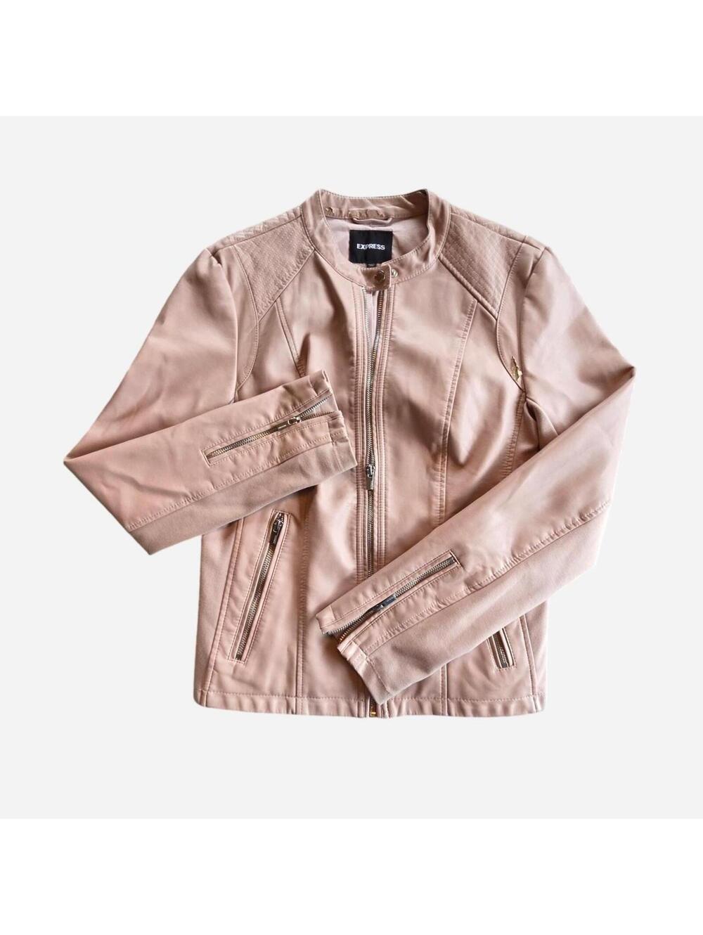 Express Women's Pink and Tan Jacket
